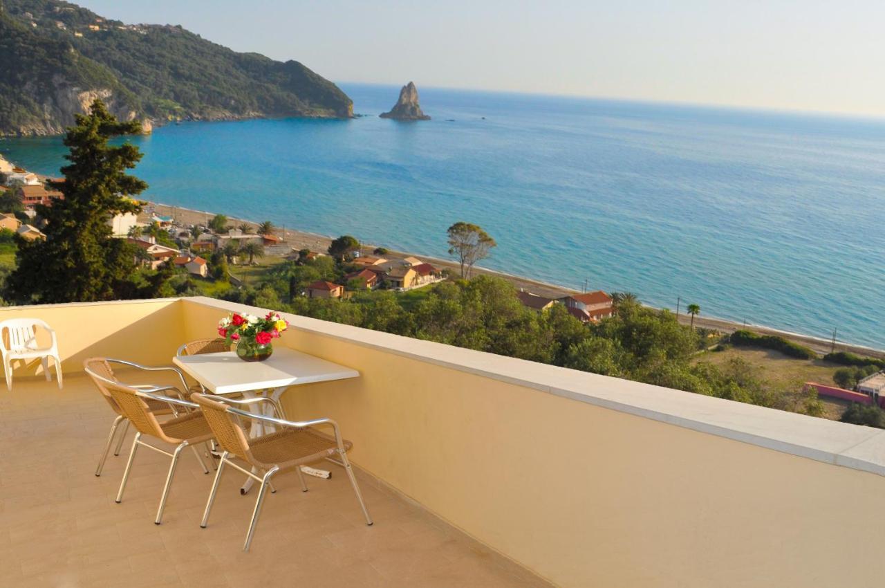 Holiday Apartments Maria With Pool And Panorama View - Agios Gordios Beach Экстерьер фото