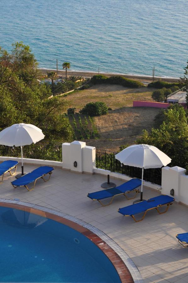 Holiday Apartments Maria With Pool And Panorama View - Agios Gordios Beach Экстерьер фото