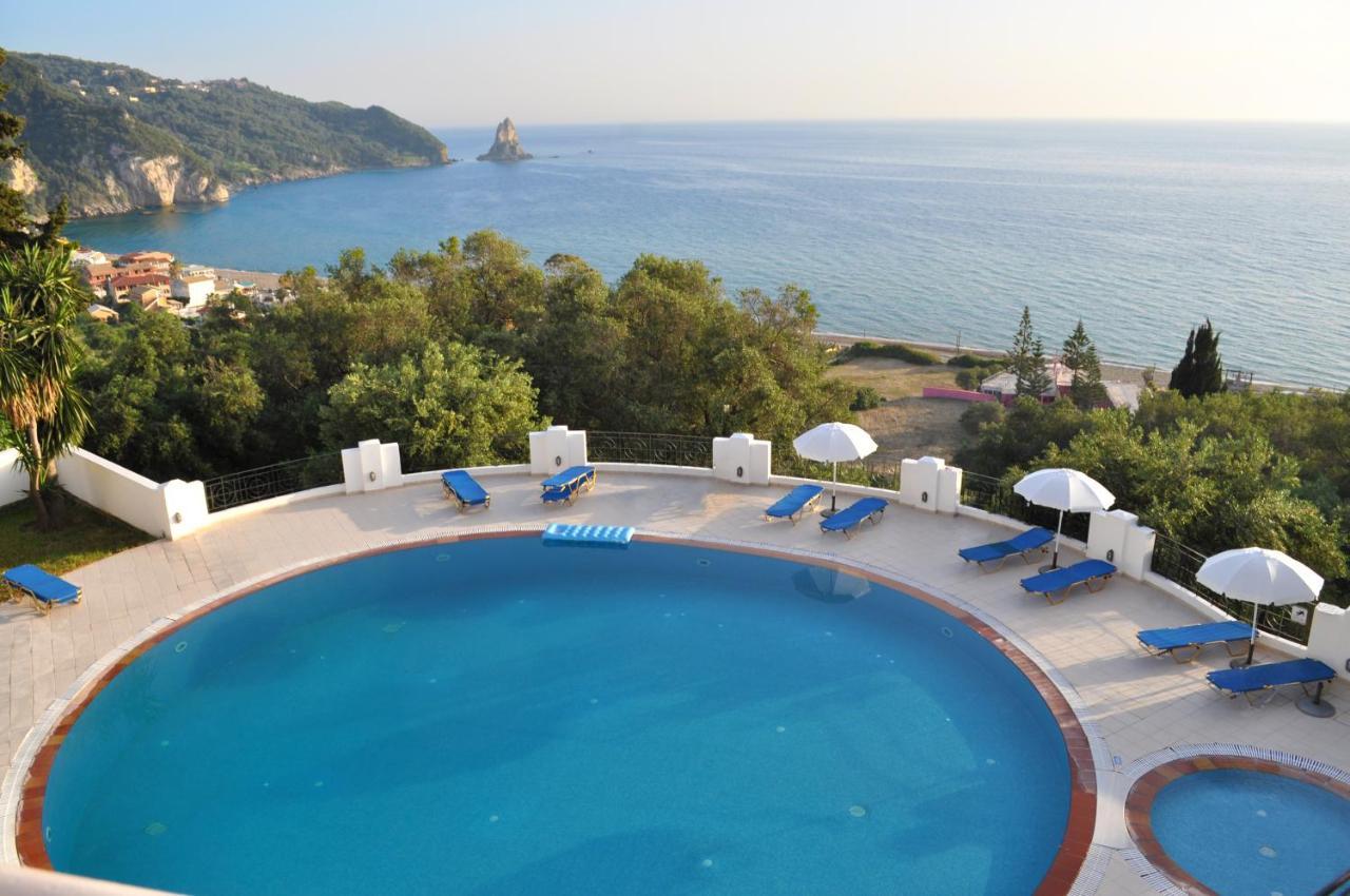 Holiday Apartments Maria With Pool And Panorama View - Agios Gordios Beach Экстерьер фото