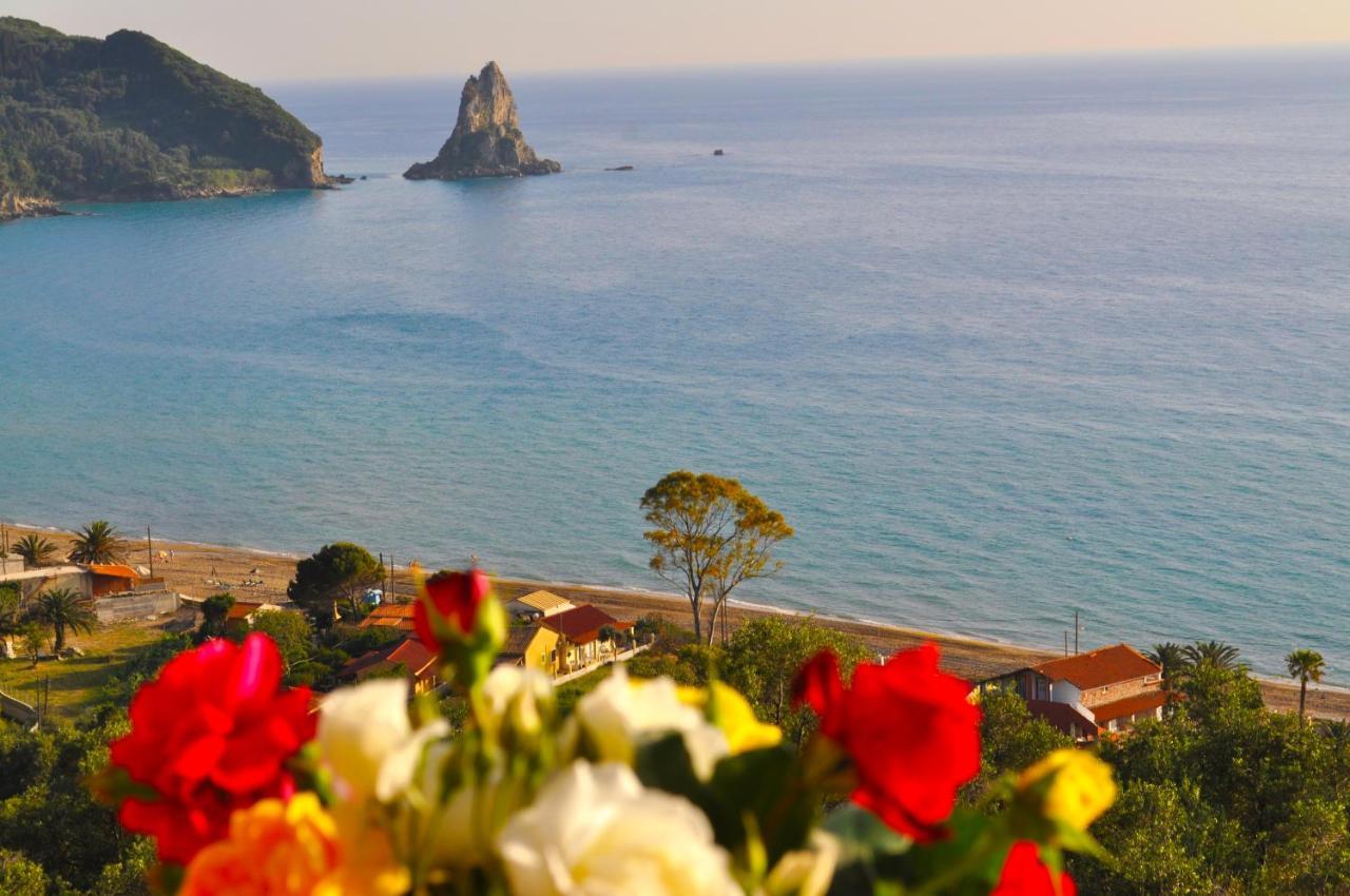 Holiday Apartments Maria With Pool And Panorama View - Agios Gordios Beach Экстерьер фото